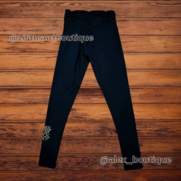✨ Zumba Love High-Waist Gold Foil Black Leggings Size M (E001) – Rare Style - Picture 4 of 6
